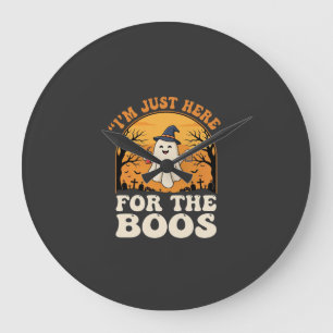 Halloween-Geist hier für das Buhrufen Große Wanduhr