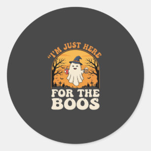 Halloween-Geist hier für das Buhrufen Runder Aufkleber