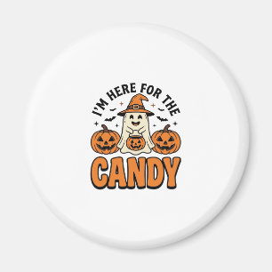 Halloween-Geist hier für die Süßigkeiten Cute Vint Magnet
