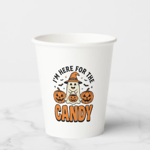 Halloween-Geist hier für die Süßigkeiten Cute Vint Pappbecher