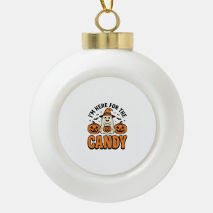 Halloween-Geist hier für die Süßigkeiten Niedlich  Keramik Kugel-Ornament