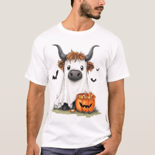 Halloween-Geist Highland-Kuh PNG T-Shirt
