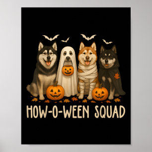 Halloween-Geist-Husky-Hund-Mama-Husky-Fan-Männer-F Poster