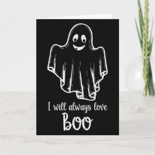 Halloween-Geist Ich werde Boo immer lieben Karte