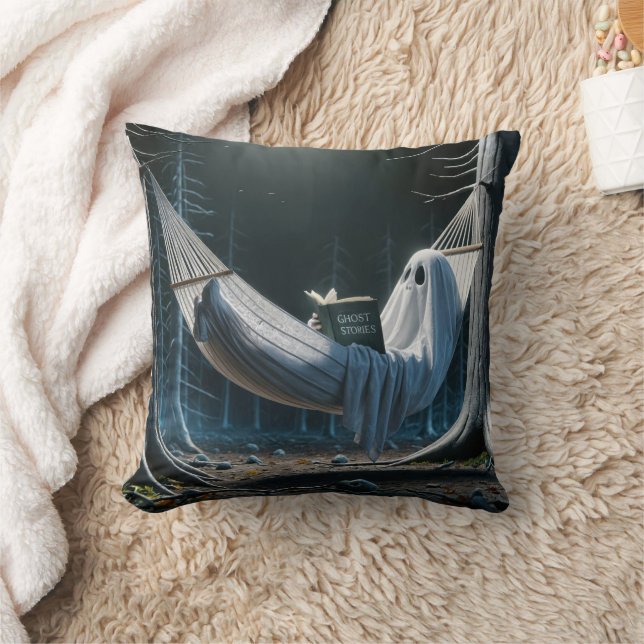 Halloween-Geist in einer Hängematte Kissen (Decke)