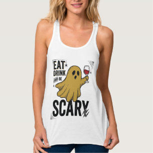 Halloween-Geist Iss Trinke Und Sei Gruselig Vintag Tank Top