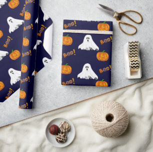 Halloween-Geist-Jack-O'-Lantern-Muster Geschenkpapier