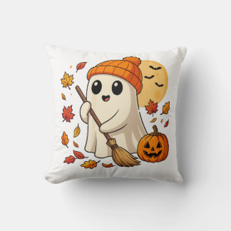 Halloween-Geist Kaffee Kürbis Grusel Saison Frauen Kissen