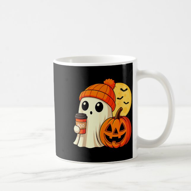 Halloween-Geist-Kaffee-Kürbis-Soky-Saison-Frauen K Kaffeetasse (Rechts)
