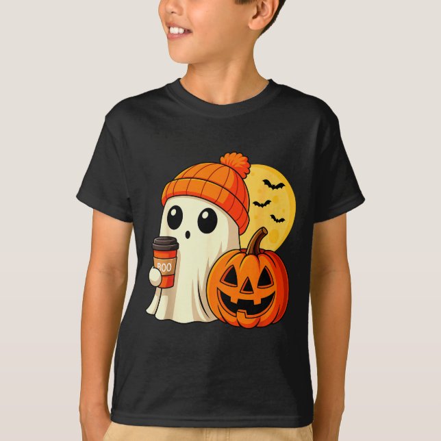 Halloween-Geist Kaffee Kürbis Soky Season Frauen K T-Shirt (Vorderseite)