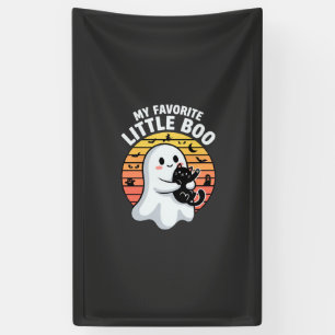 Halloween-Geist Katze Little Boo Banner
