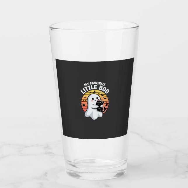 Halloween-Geist Katze Little Boo Glas (Vorderseite)