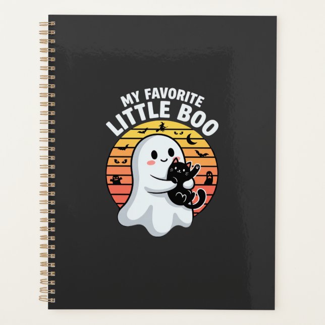 Halloween-Geist Katze Little Boo Planer (Vorderseite)