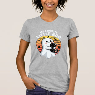 Halloween-Geist Katze Little Boo T-Shirt