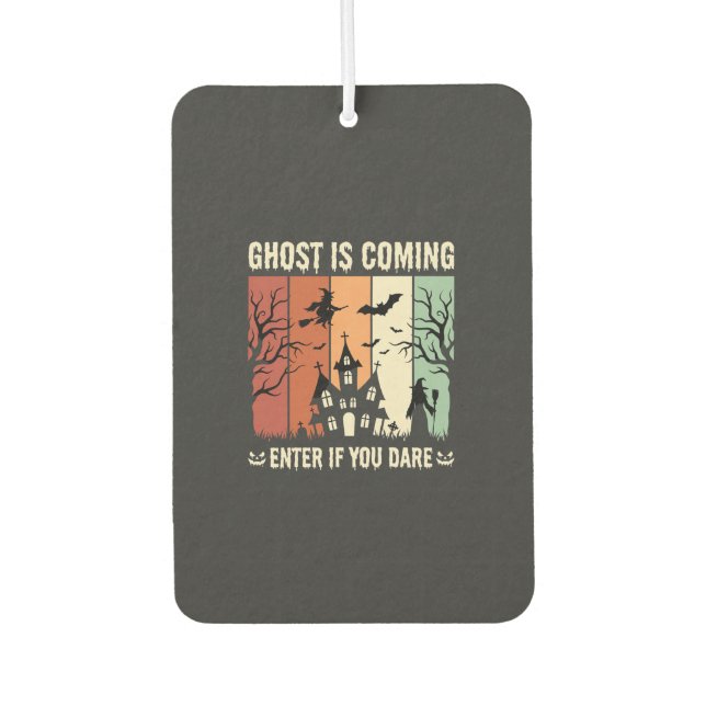 Halloween-Geist kommt ins Spukhaus Autolufterfrischer (Vorderseite)