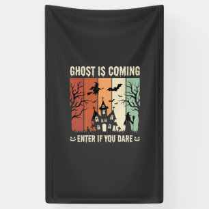 Halloween-Geist kommt ins Spukhaus Banner