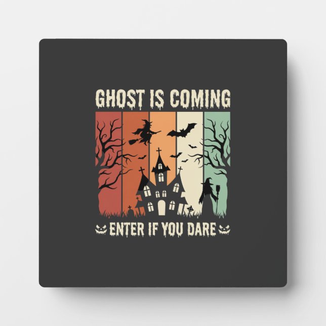 Halloween-Geist kommt ins Spukhaus Fotoplatte (Vorderseite)