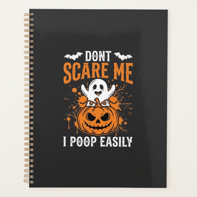 Halloween-Geist-Kürbis-Design 'Erschreck mich nich Planer (Vorderseite)