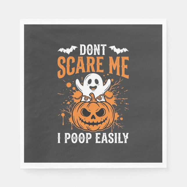 Halloween-Geist-Kürbis-Design 'Erschreck mich nich Serviette (Vorderseite)