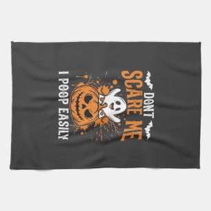 Halloween-Geist-Kürbis-Design "Mach mir keine Angs Geschirrtuch