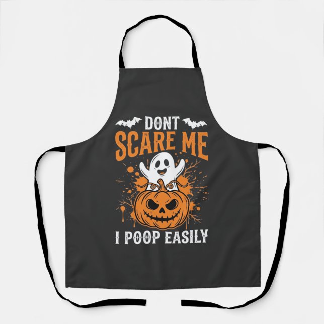 Halloween-Geist-Kürbis-Design "Mach mir keine Angs Schürze (Vorderseite)