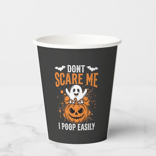 Halloween-Geist-Kürbis-Design Schreck mich nicht Pappbecher (Vorderseite)