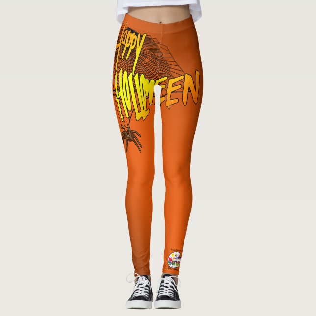 Halloween-Geist-Kürbis-Hexe-Leggings Leggings (Vorderseite)