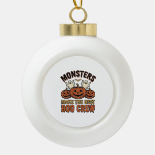 Halloween-Geist-Kürbis-vintage-Gravur-lustiges Te Keramik Kugel-Ornament