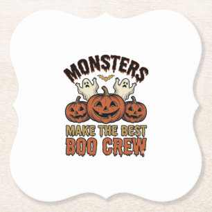 Halloween-Geist-Kürbis-Vintage-Stickerei-Lustiges  Untersetzer