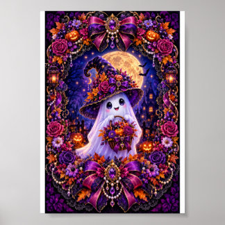 Halloween-Geist – Magische verzauberte Nachtwandku Poster