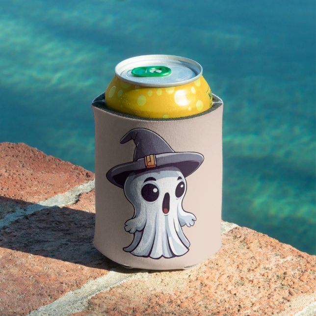 Halloween: Geist mit Hut -  Dosenkühler (In Situ Pool)
