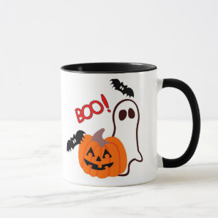 Halloween-Geist mit Kürbis Tasse
