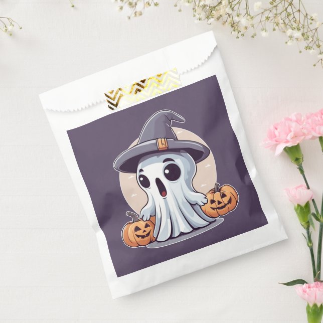 Halloween: Geist mit Kürbissen -  Geschenktütchen (Versiegelt)