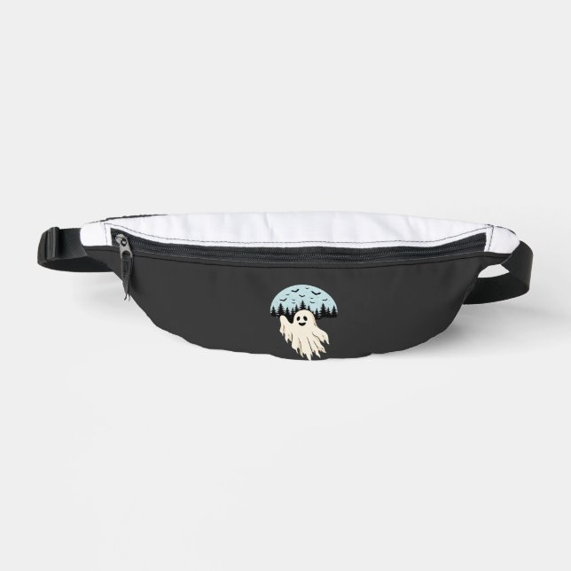 Halloween-Geist-Mond-Wald-Design_1 Bauchtasche (Vorderseite)
