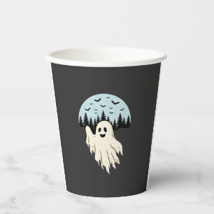 Halloween-Geist-Mond-Wald-Design_1 Pappbecher