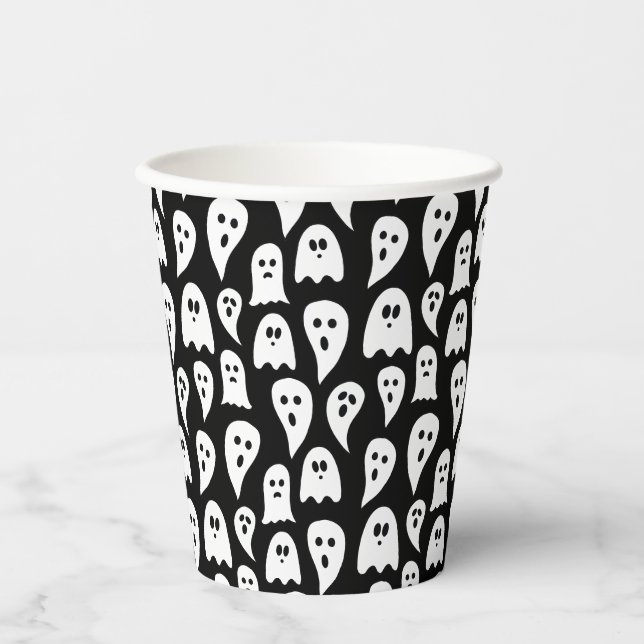 Halloween-Geist Pappbecher (Vorderseite)