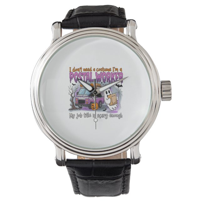 Halloween-Geist,Postmitarbeiter Armbanduhr (Vorderseite)