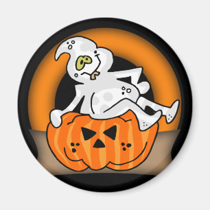 Halloween-Geist-runder Magnet