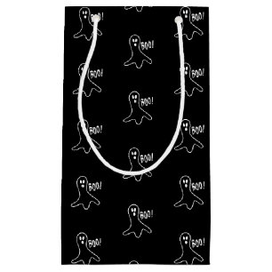 Halloween-Geist schwarz-weiß Muster Kleine Geschenktüte