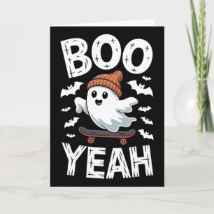 Halloween-Geist-Skateboard-Boo-Yeah-Kostüm Jungen Karte