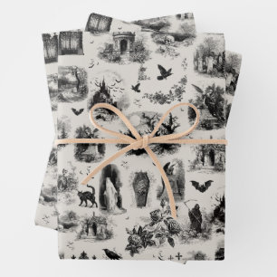 Halloween-Geist Skelett Ghul Toile Geschenkpapier Set
