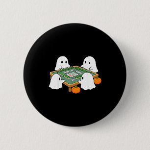 Halloween-Geist spielt Mahjong gruseliges Mahjong Button