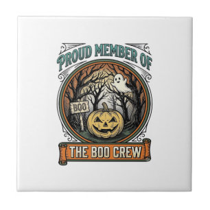 Halloween-Geist Stolz Mitglied Boo Crew Vintage Lu Fliese