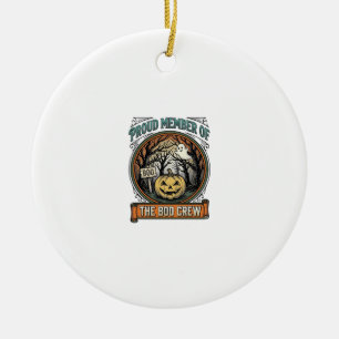 Halloween-Geist Stolz Mitglied Boo Crew Vintage Lu Keramik Ornament