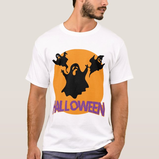 Halloween-Geist T-Shirt (Vorderseite)