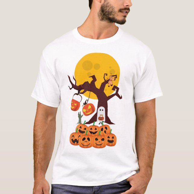 Halloween-Geist T-Shirt (Vorderseite)