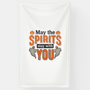 Halloween-Geist-Typografie Vintage-Stich-Design Banner