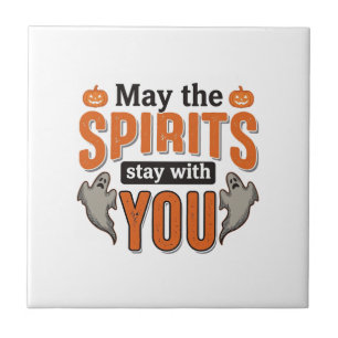Halloween-Geist-Typografie Vintage-Stich-Design Fliese