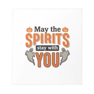 Halloween-Geist-Typografie Vintage-Stich-Design Notizblock