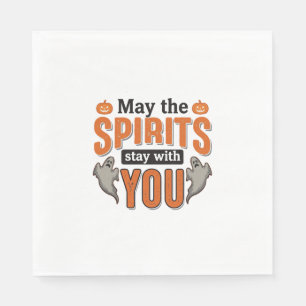 Halloween-Geist-Typografie Vintage-Stich-Design Serviette